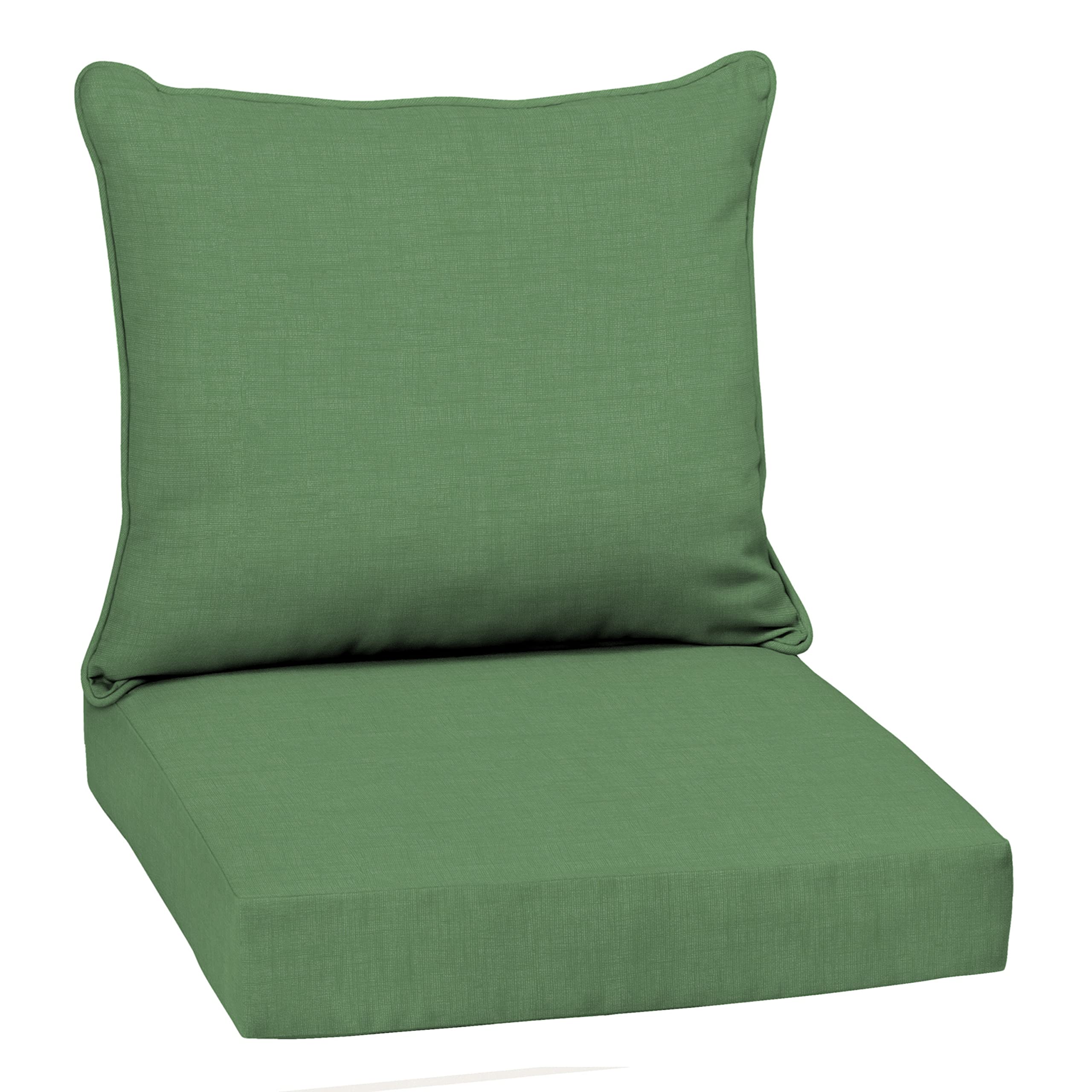 Arden Selections Outdoor Deep Seat Cushion Set, 22 X 24, Rain-Proof, Fade Resistant 22 X 24, Moss Green Leala