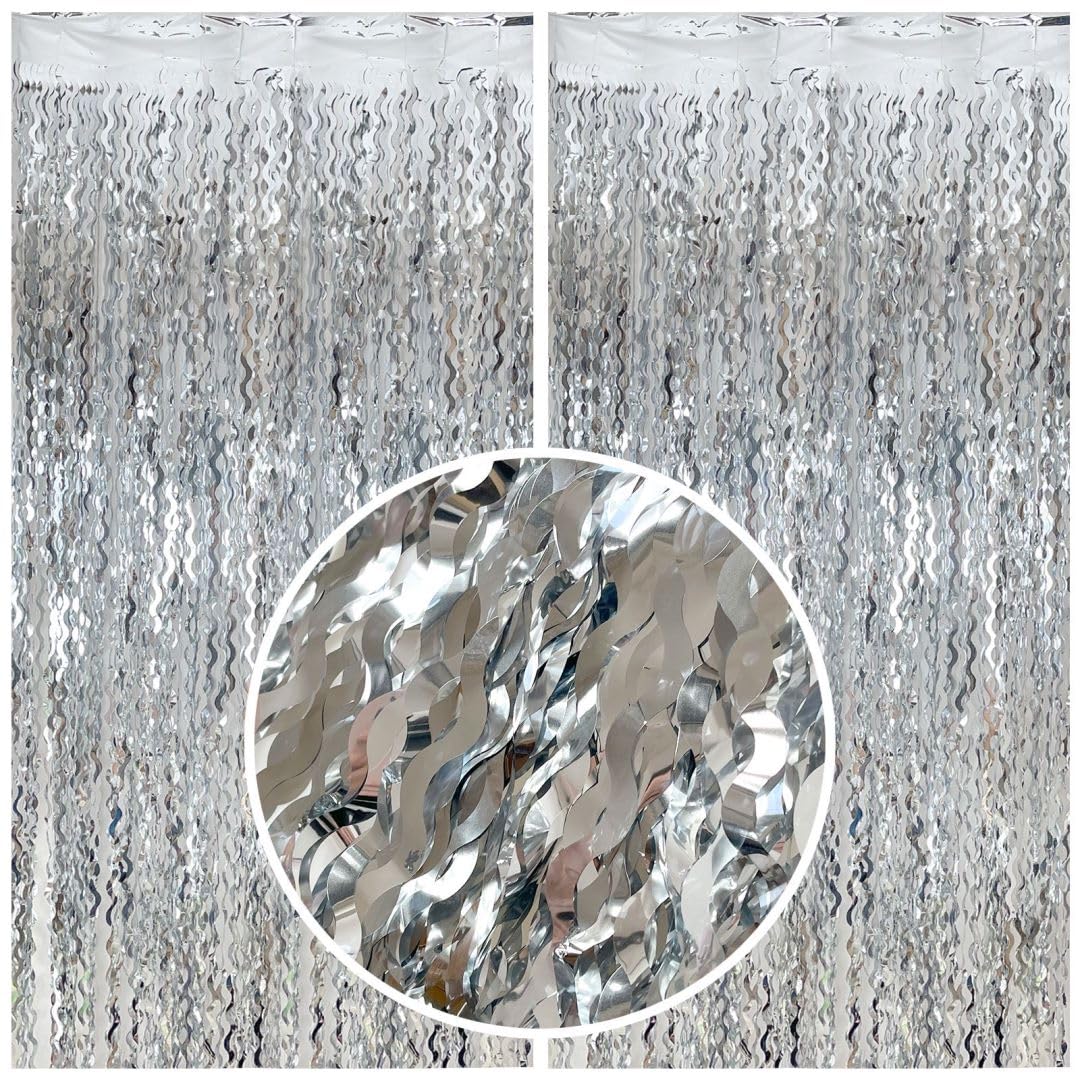 Silver Photo Backdrop Shimmer Wall Backdrop, Christmas Decorations, Bachelorette Party Decorations, Happy Birthday Decorations, 