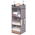 StorageWorks Hanging Closet Organizer, 3-Shelf Hanging Closet Shelves with Top Shelf, 12 W x 12 D x 35 H, Extra-Large Space, Mix