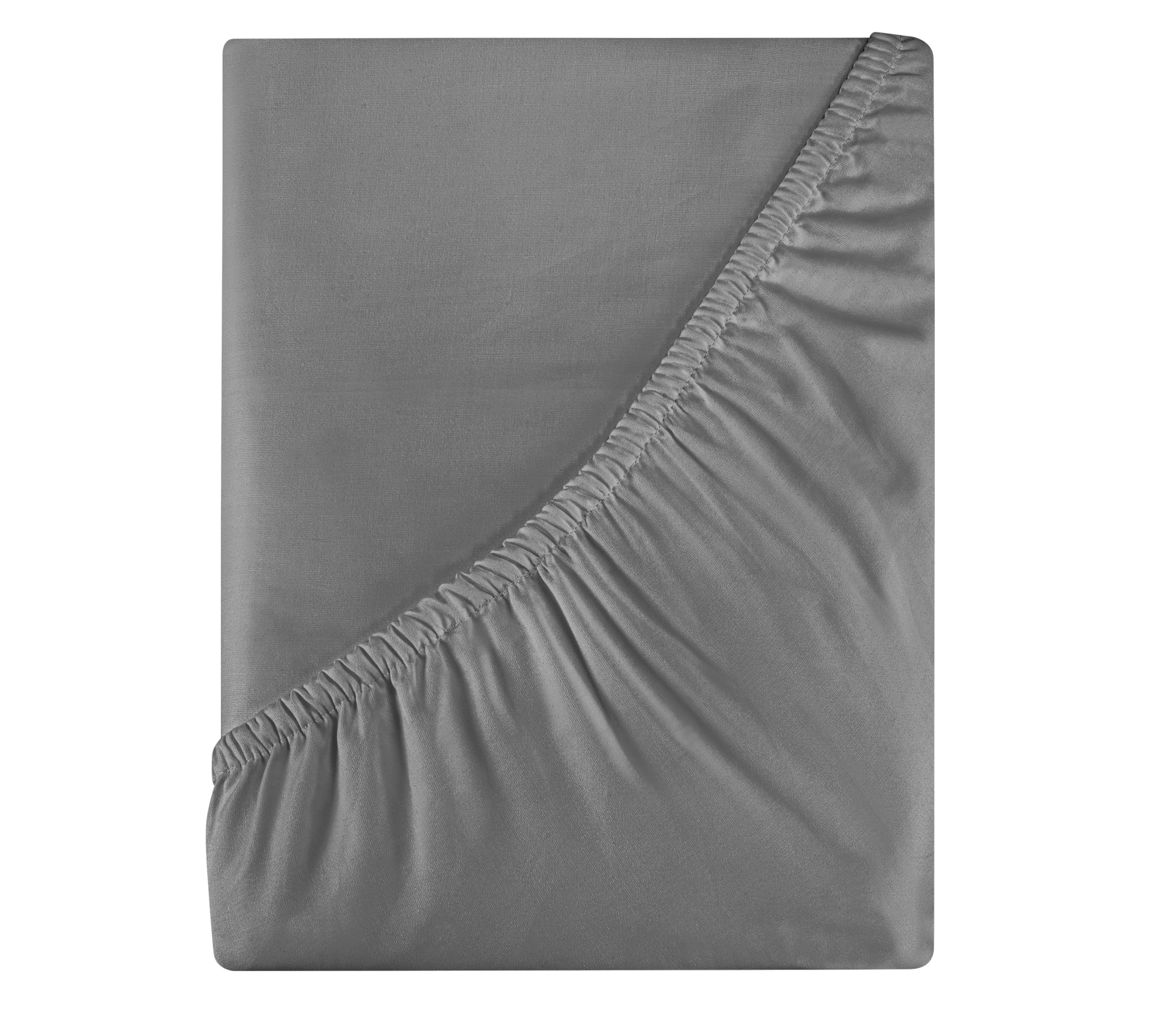 Royale Linens 400 Thread Count 100% Cotton Sateen Fitted Sheet - Ultra-Soft Wrinkle & Fade Resistant - Bottom Sheet - Deep Pocke