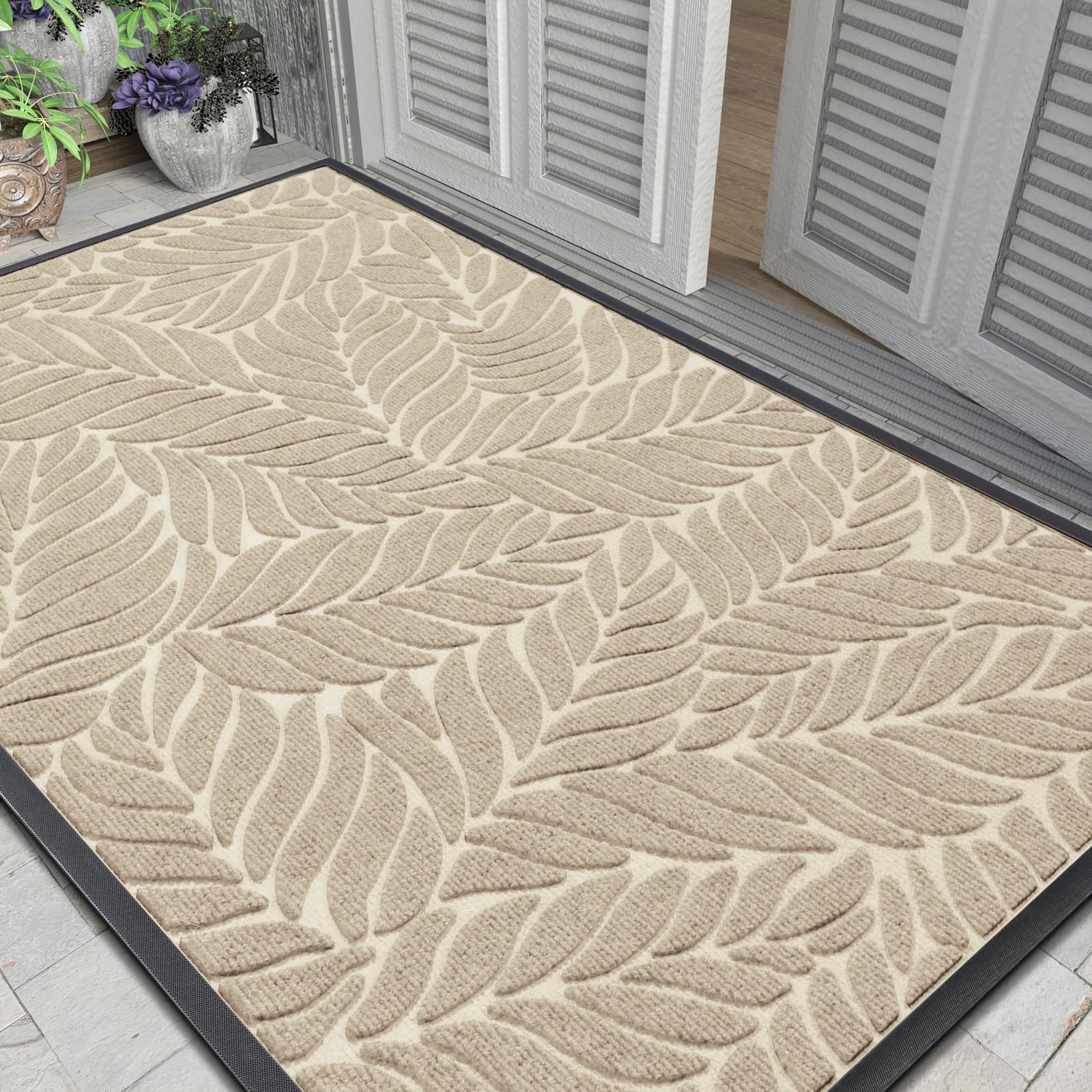 Yimobra Door Mats Outdoor Indoor, Easy Clean Outside Doormats For Outdoor Entrance Home Entry Mat, Patio Waterpoor Rubber Door M