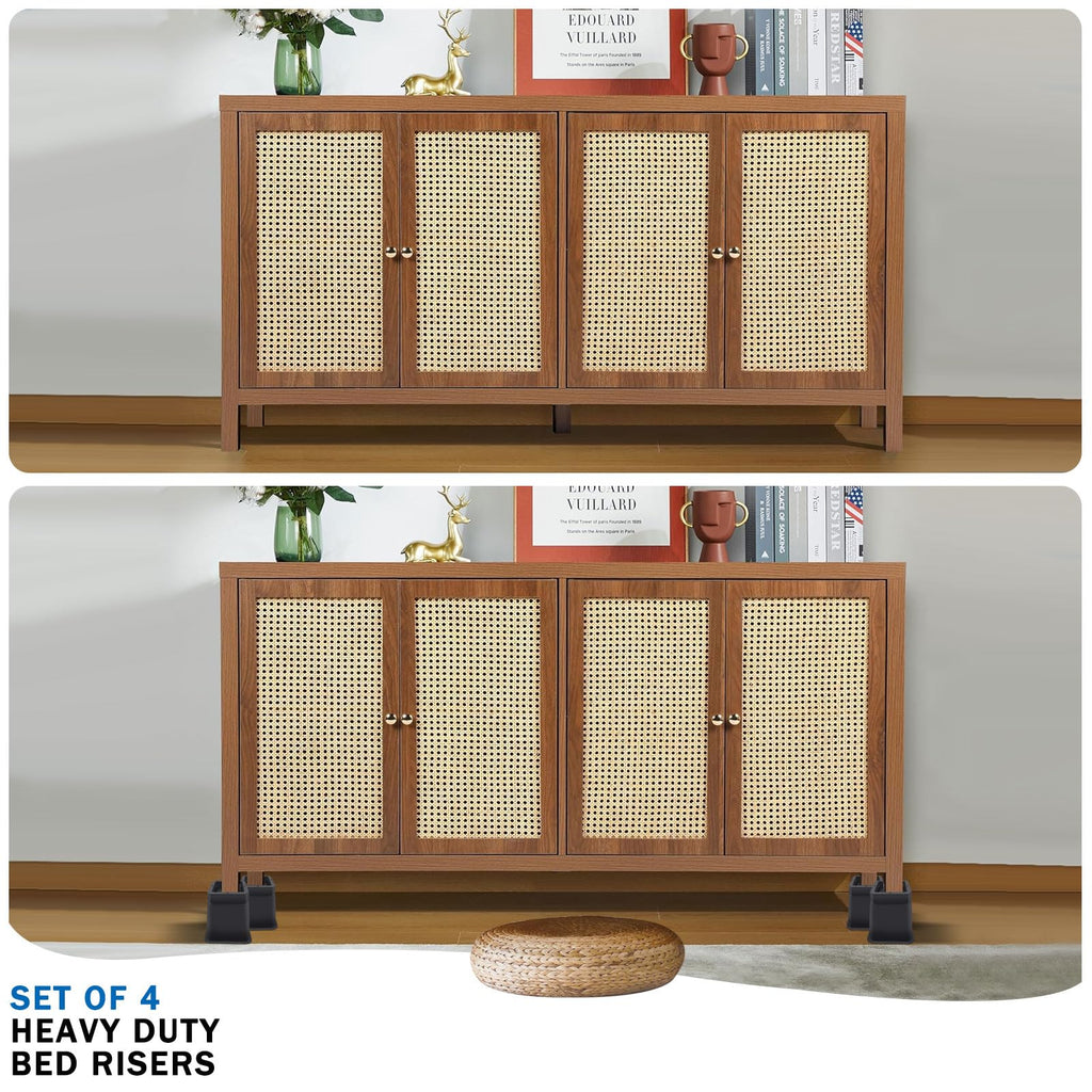 Annkut Bed Risers 10 Inch Heavy Duty,Elevation In Heights 1,2,3,4,5,6,7,8,9,10 Inch,Adjustable Furniture Risers For Chair Table