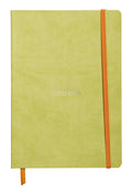 Rhodia 117406C - Anise Soft Notebook - A5 - Lined - 160 Pages - Clairefontaine Ivory Paper 90 G/M - Bookmark, Elastic Closure -
