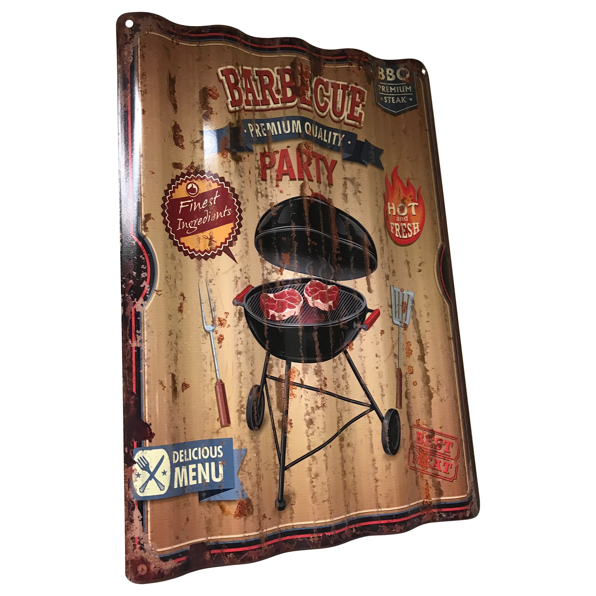 Creative Motion 22238-4 Retro Barbucue Party Sign