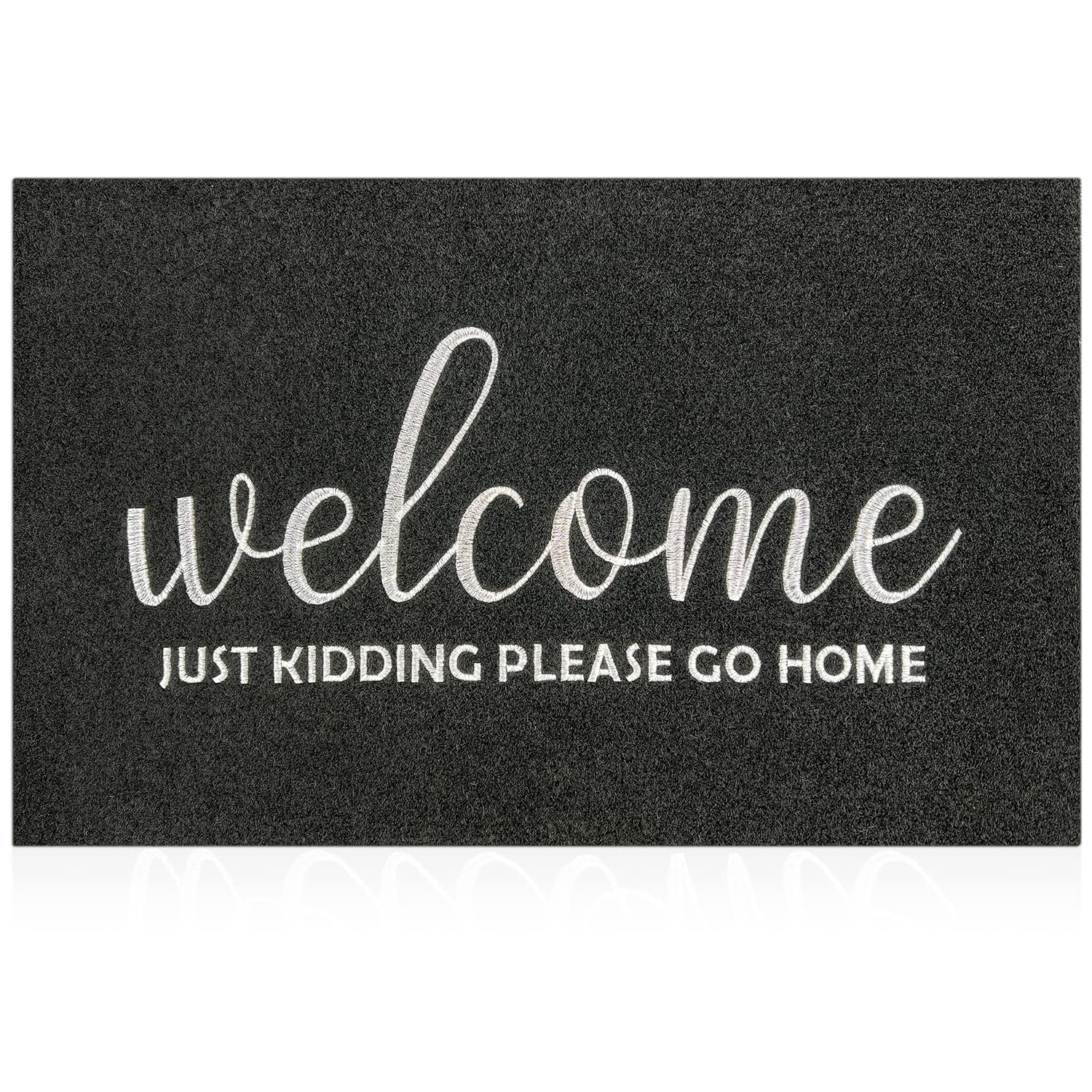Aazzkang Door Mats Outdoor Non Slip Funny Welcome Mats Please Go Home Doormat Large 36'X24' Easy To Clean Front Door Mat For E