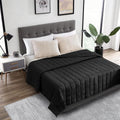 Black Weighted Blanket King Size 20 Lbs, Breathable, Hypoallergenic Soft Fabric, King Size Weighted Blankets For Adults, Oversiz