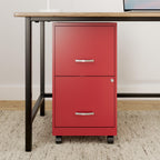 Lorell Lys Soho File/File Mobile File Cabinet, Red