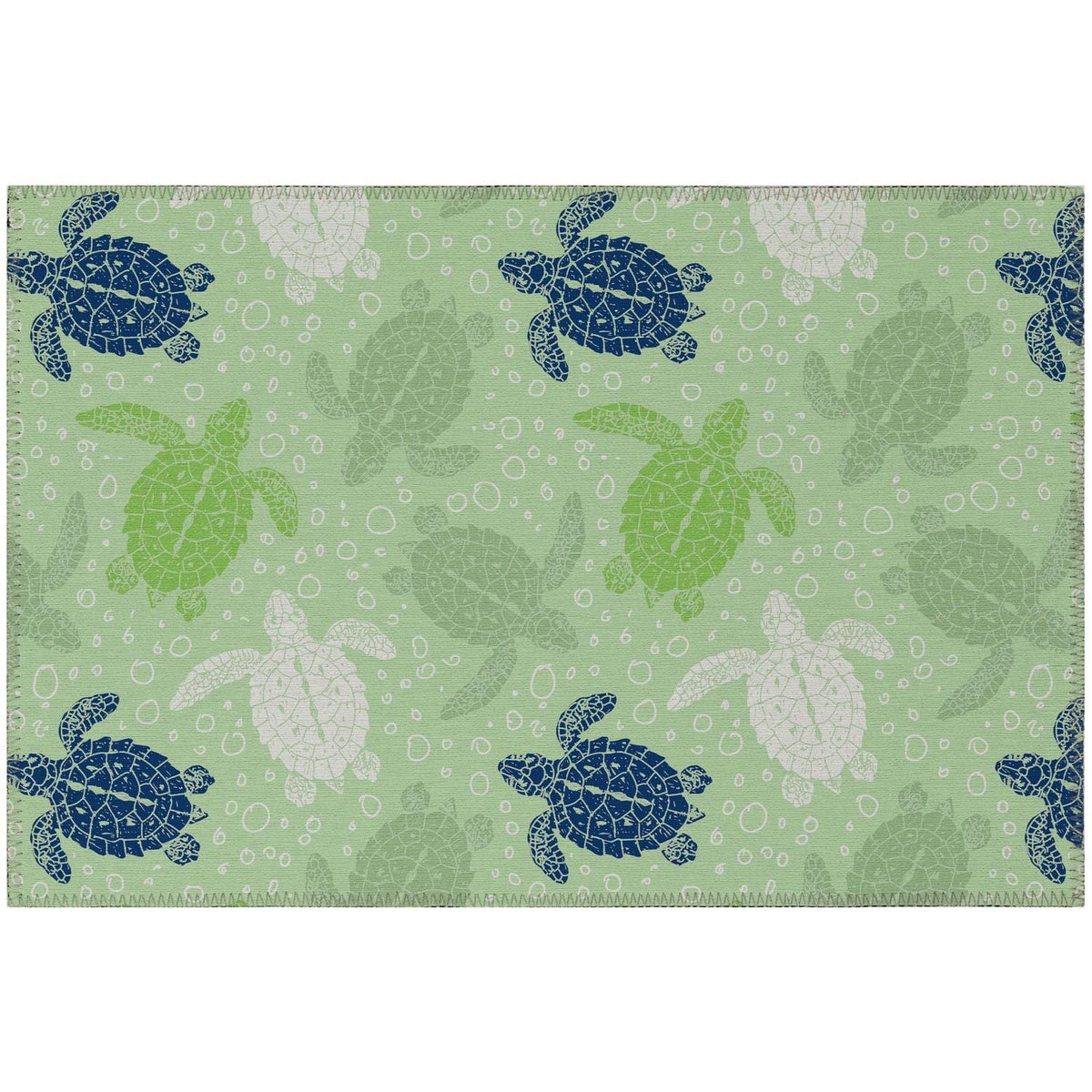 Seabreeze Sz13 Green Coastal Rug Rectangle 3' X 5'