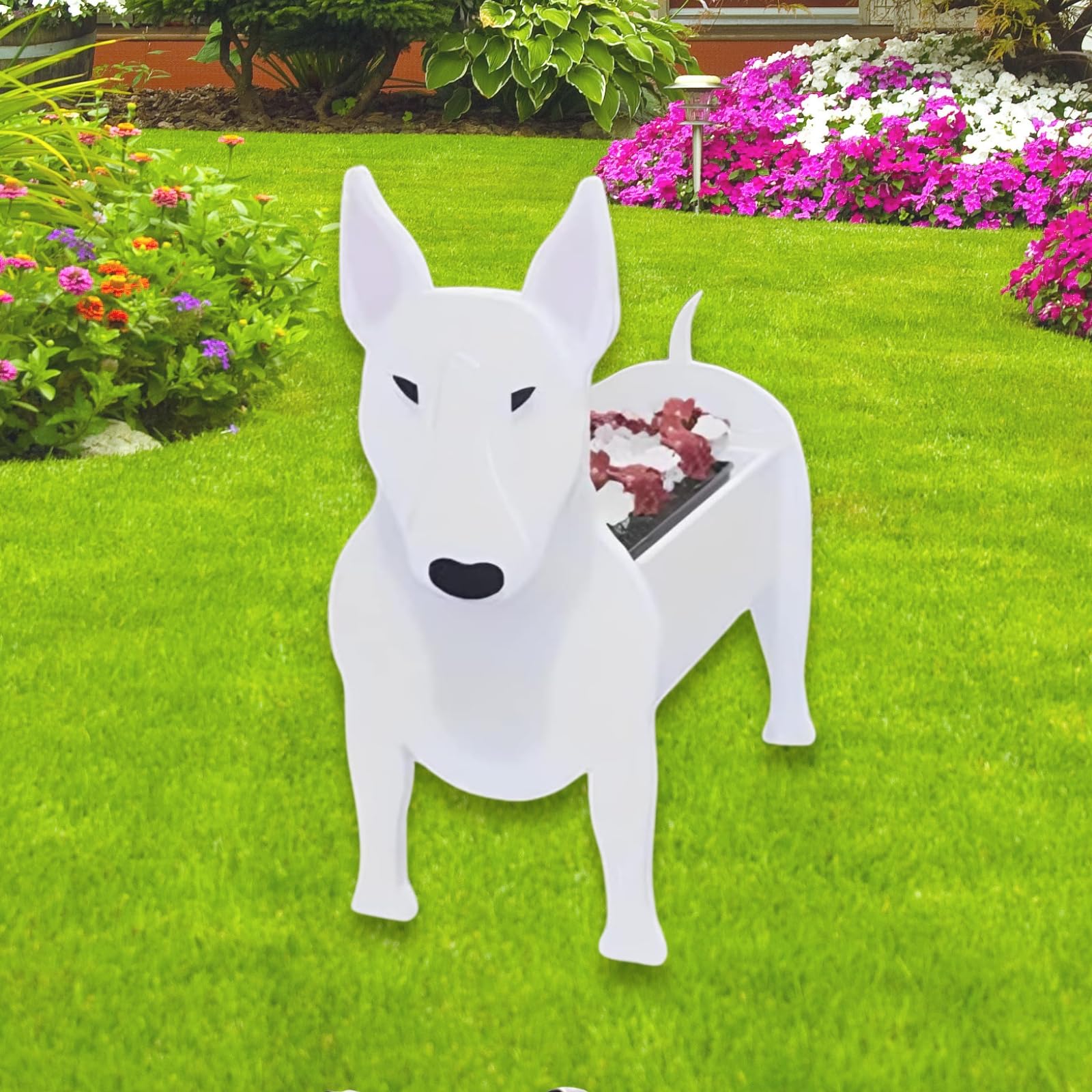 Strolfay Bull Terrier Dog Planter Plant Pots,Cute Dog Flower Planter,Gifts For Pet Lovers,Unique Animal Plant Pots,Office,Indoor