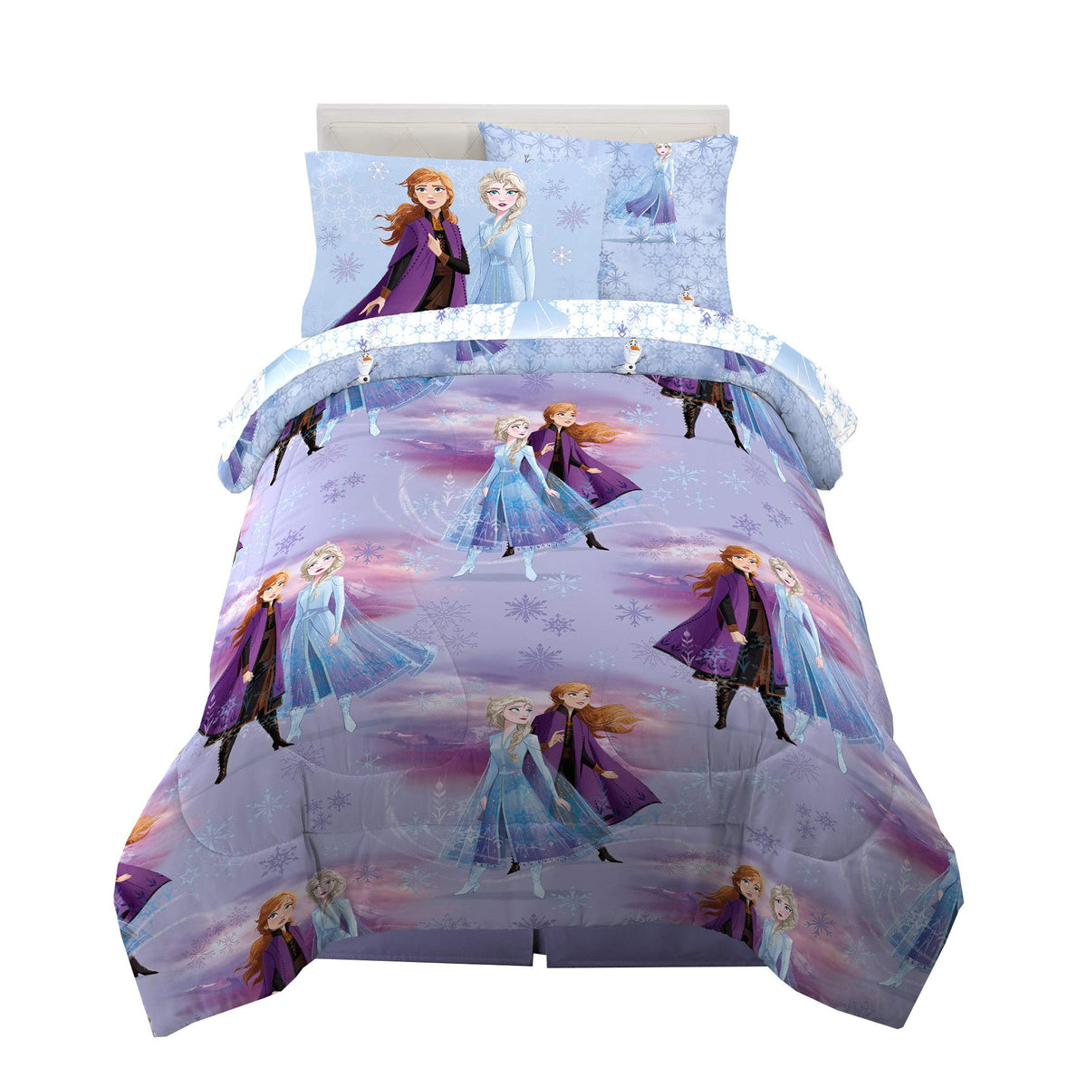 Disney Frozen 2 Kids Bedding Super Soft Comforter And Sheet Set With Sham, 5 Piece Twin Size, 'Official' Disney Product By Fra