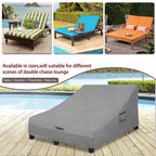 Okcool 100% Waterproof Patio Double Wide Chaise Lounge Chair Cover, 600D Tough Canvas 80 Inch Outdoor Chaise Lounge Covers