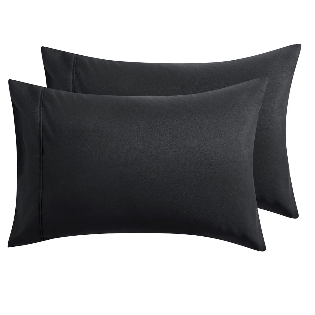 Bedsure Pillowcases Standard Size Set Of 2 - Taupe Standard Pillow Cases 2 Pack 20 X 26 Inches, Brushed Microfiber, Pillow Case Covers With Envelop Closure