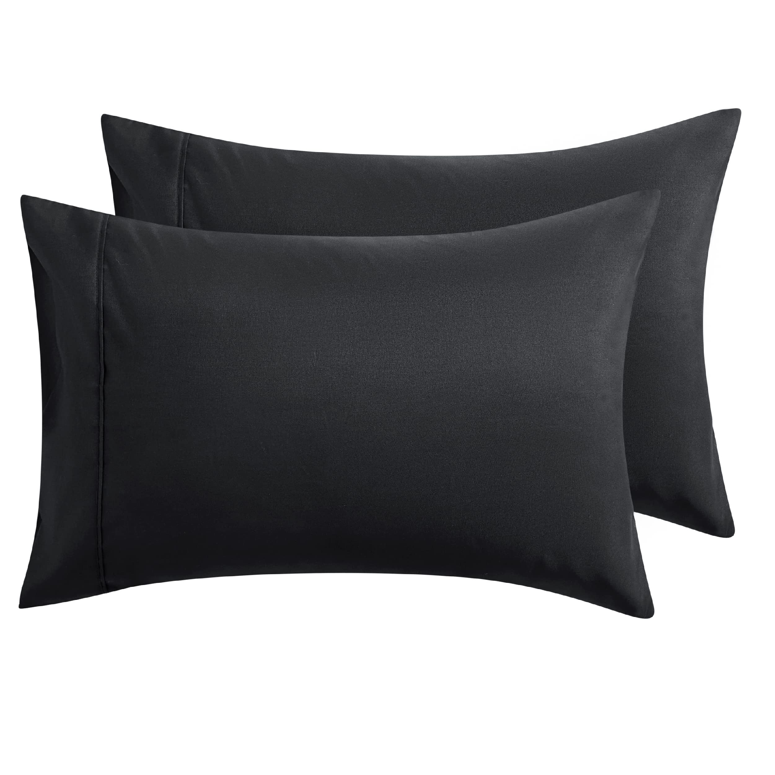 Bedsure Pillowcases Standard Size Set Of 2 - Taupe Standard Pillow Cases 2 Pack 20 X 26 Inches, Brushed Microfiber, Pillow Case Covers With Envelop Closure