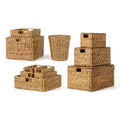 happimess Traditional 10Piece Hyacinth Wicker Baskets, Natural