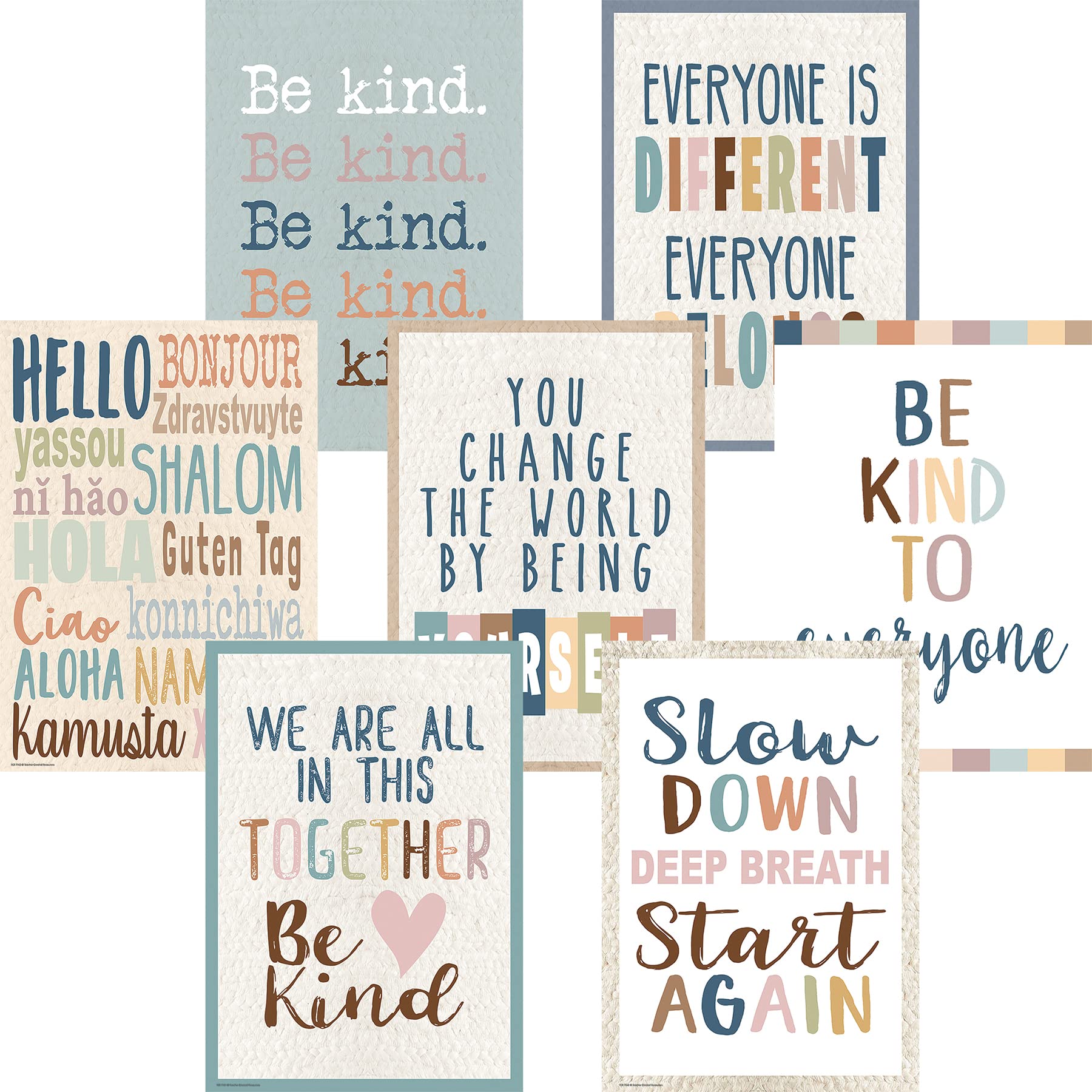 Teacher Created Resources Everyone is Welcome Posters, 13-3/8'' x 19'', Set of 7