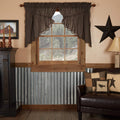 Vhc Brands Kettle Grove Window Curtains, Plaid Prairie Swag Scalloped Set Of 2 36X36X18