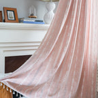 Colorbird Boho Curtains For Bedroom, 2 Panels Pastel Pink Living Room Curtains 84 Inches Long, Girl Bedroom Curtains Room Darken