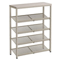 VASAGLE Shoe Rack for Entryway, 5-Tier Shoe Rack Organizer with Storage Shelves and Spacious Top, Freestanding, Adjustable, Indu