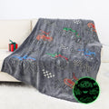 Ohoit Car Gifts For Kids Boys Cute Truck Blanket Glow In The Dark Blanket For Kids Boys Blanket For Sofa Couch Bed Birthday Chri