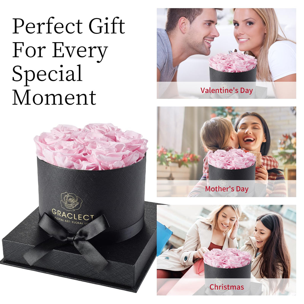 Preserved Roses In A Box - Forever Flowers, Immortal Roses, Eternal Rose Preserved Flowers For Delivery Prime Mothers Day & Vale