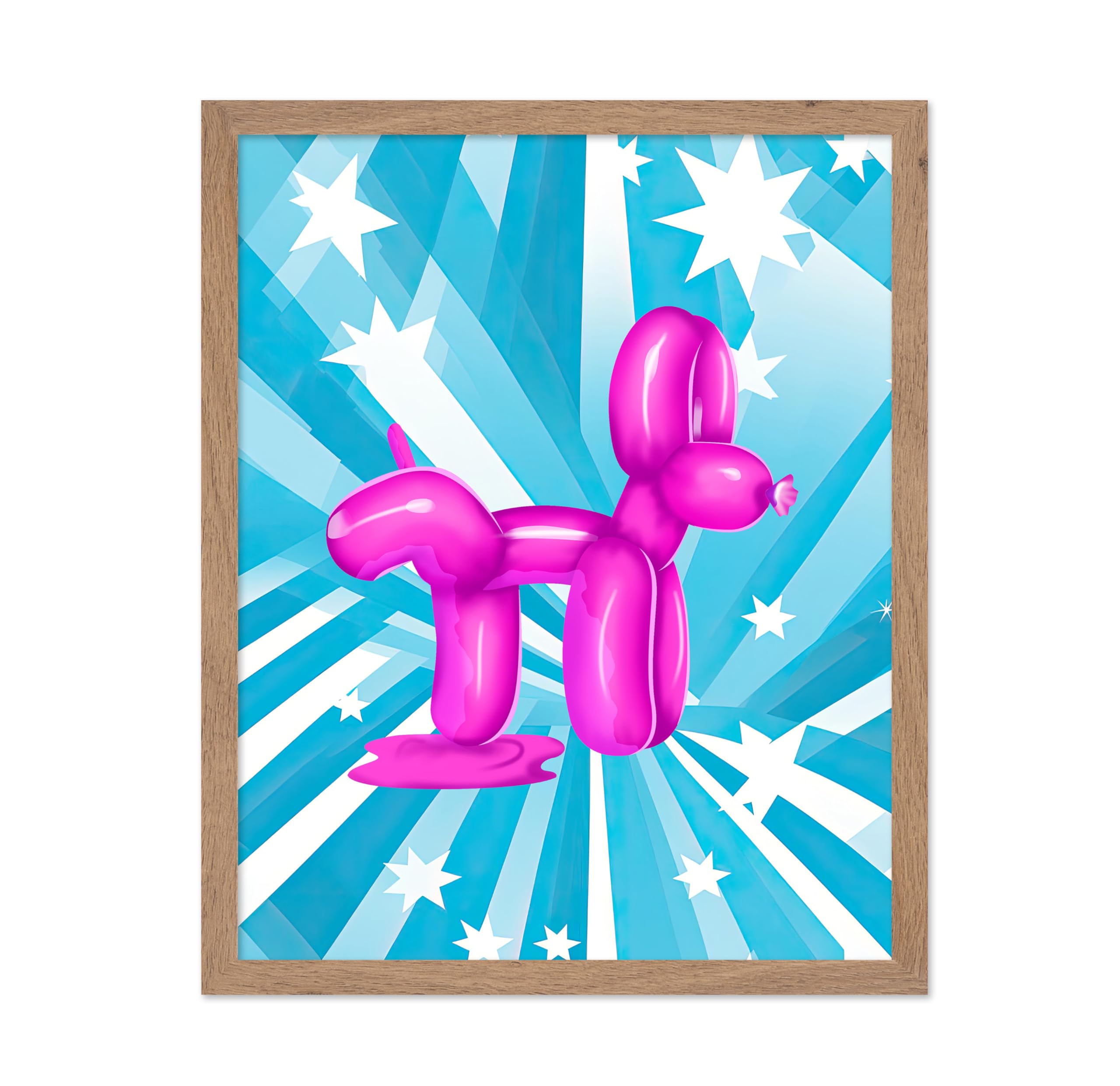 Poster Master Balloon Dog Poster - Peeing Balloon Dog Print - Pop Art - Trendy Art - Modern Art - Funny Bathroom Decor - Guest B