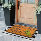 Funny Door Mat For Front Door, Frog Coir Doormat For Outside Entrance Hippity Hoppity Get Of My Property Welcome Mats 30X17 Inch