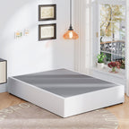 Upcanso 16 Inch Cal King Bed Frame With White Skirt Cover, Metal California King Bed Frames With Storage, No Box Spring Needed, Heavy Duty, Easy Assembly, Noise Free, Mattress Foundation