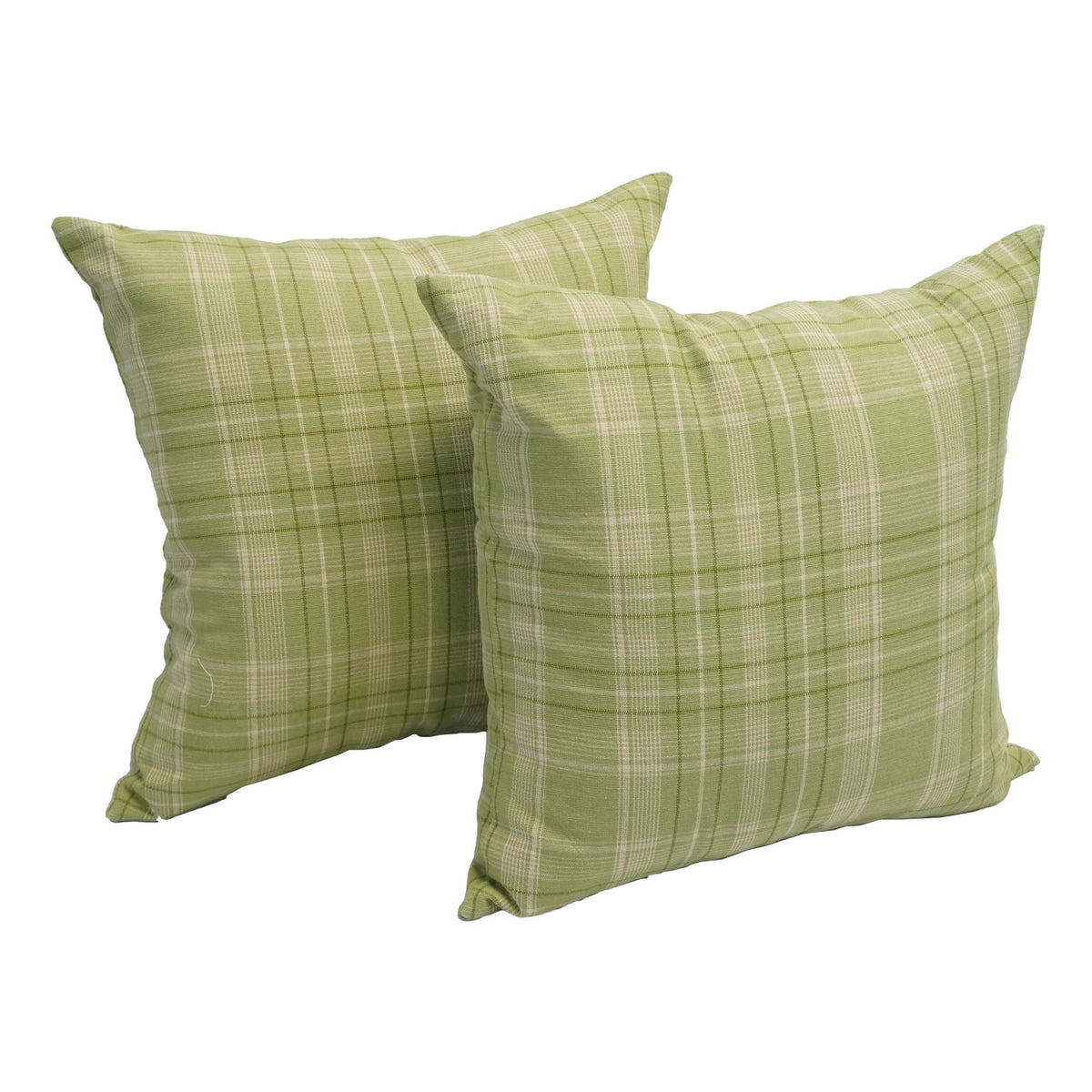 Blazing Needles Shamrock 17-inch Throw Pillow (Set of 2), 17 x 17, Green Plad 2