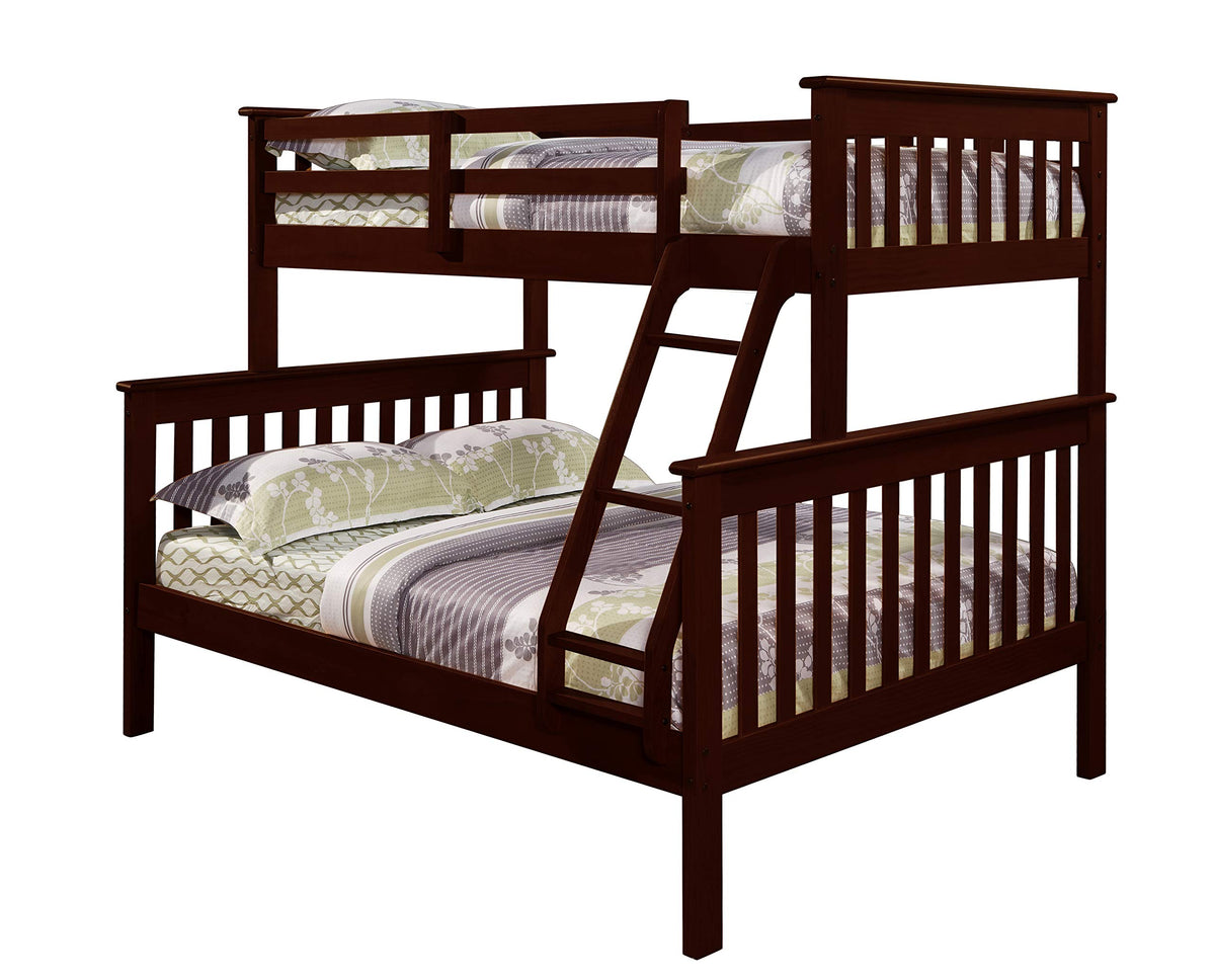 Donco Kids 122-3Cp Mission Bunk Bed, Twin/Full, Dark Cappuccino