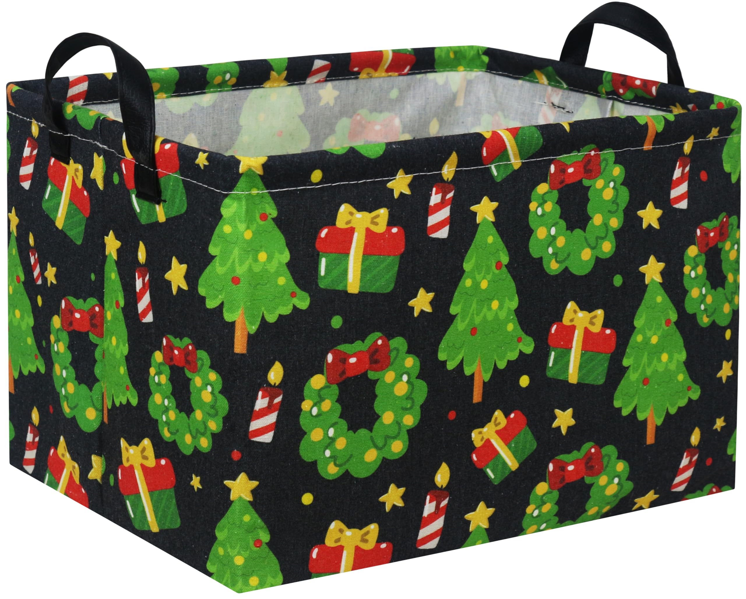 HIYAGON Rectangular Basket Box Organizer for Families - Baby Storage Bin for Boy and Girls - Christmas Room Decor