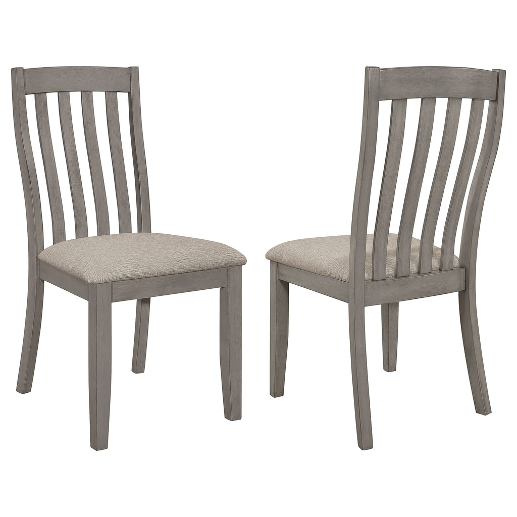 Coaster Furniture Nogales Slat Back Coastal Grey (Set of 2) Side Chair 109812