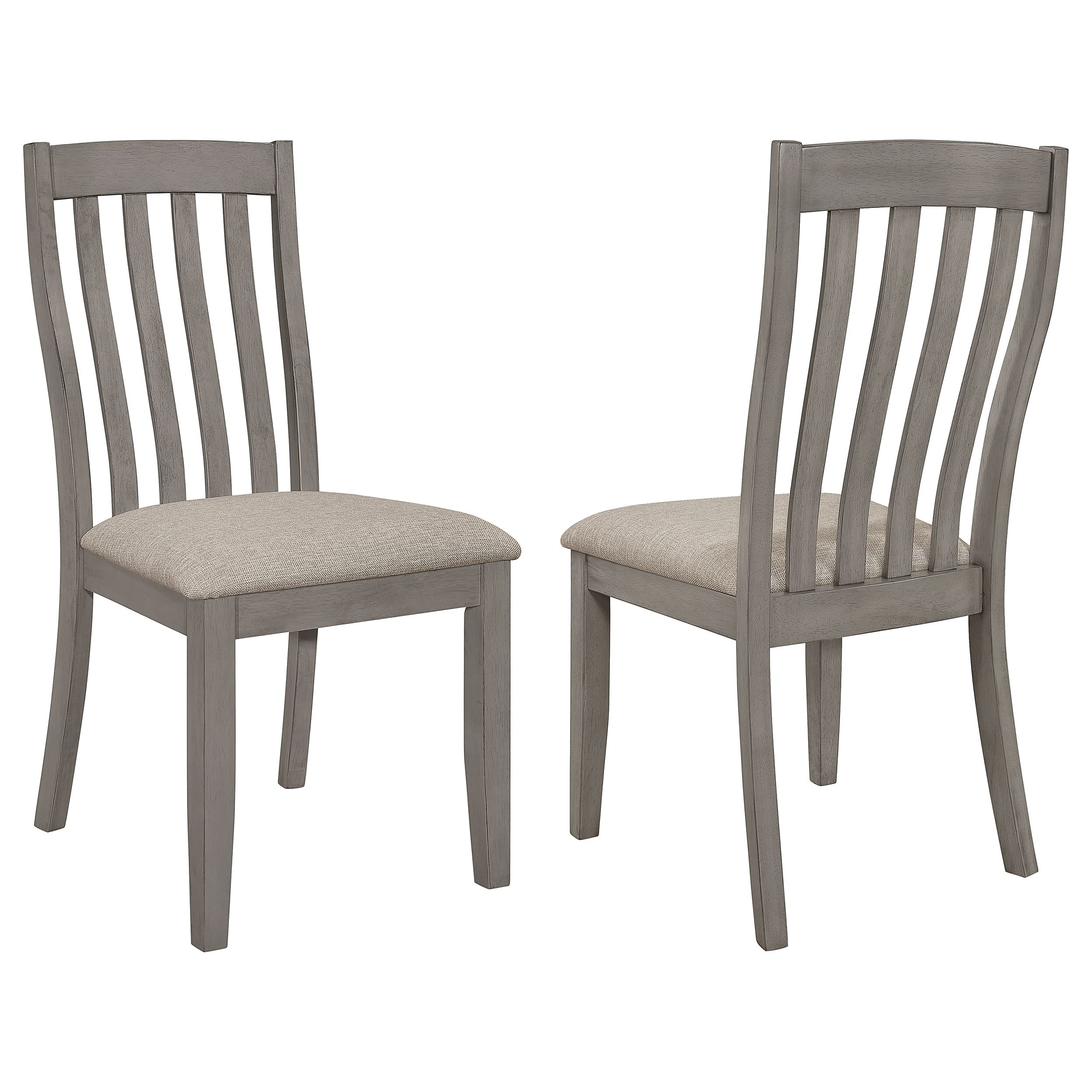 Coaster Furniture Nogales Slat Back Coastal Grey (Set of 2) Side Chair 109812