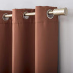 Sun Zero Easton Energy Saving Blackout Grommet Curtain Panel, 40' X 95', Terracotta Orange
