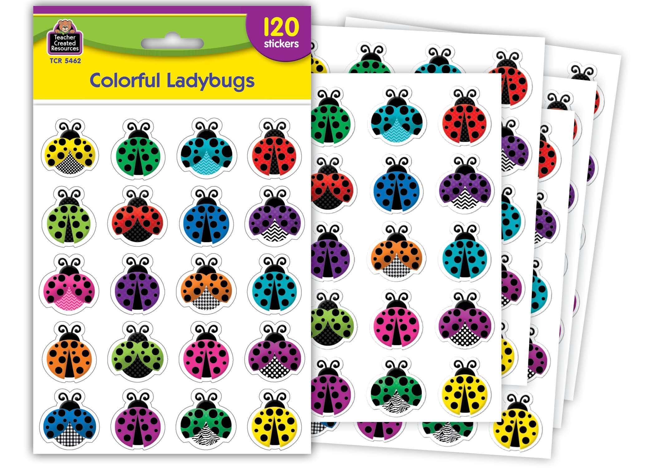 Teacher Created Resources (5462) Colorful Ladybugs Stickers