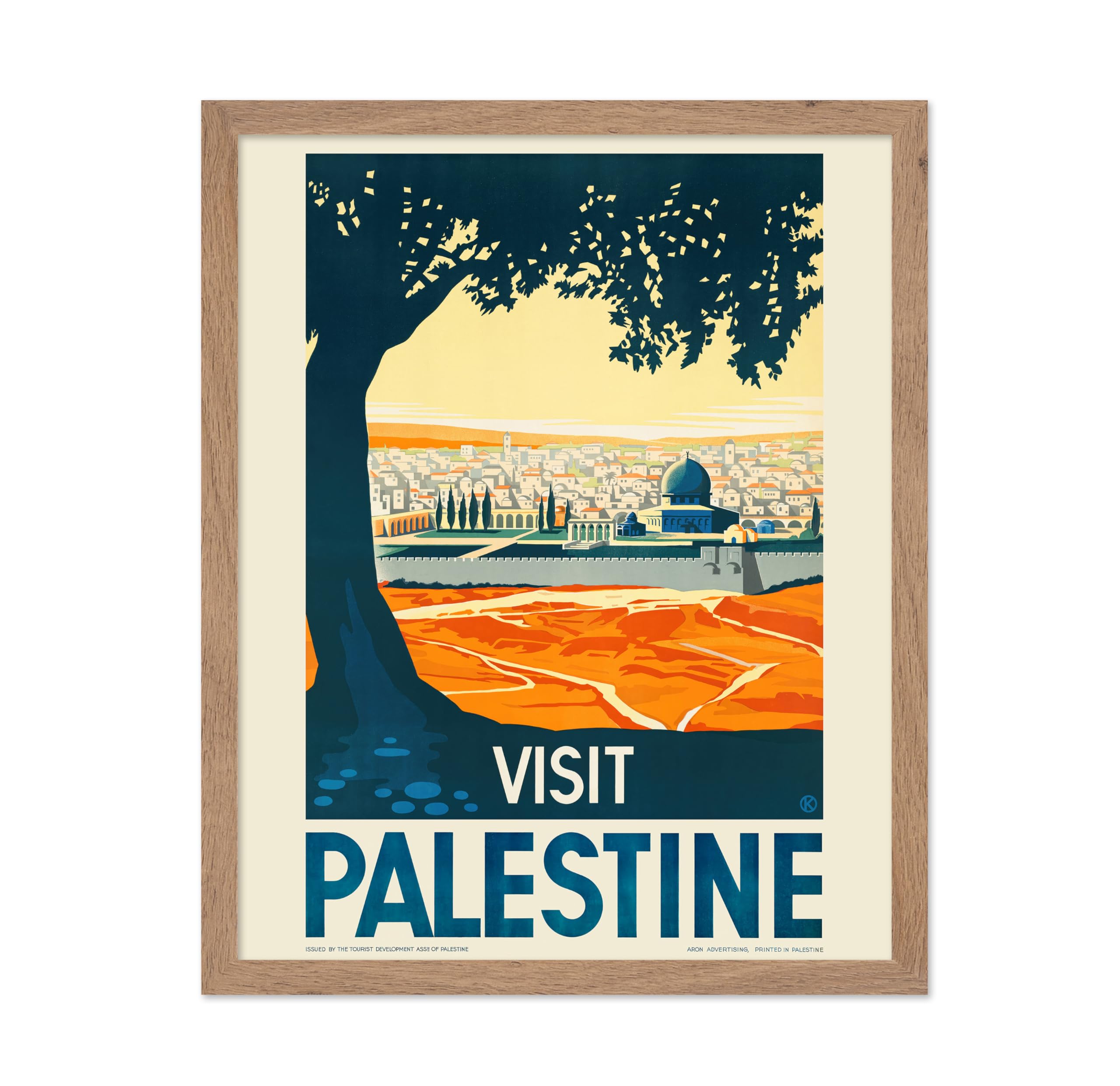 Poster Master Travel Poster - Vintage Palestine Print - Unique Wall Decor for Home, Living Room, Kitchen, Office, Bedroom, Bathr