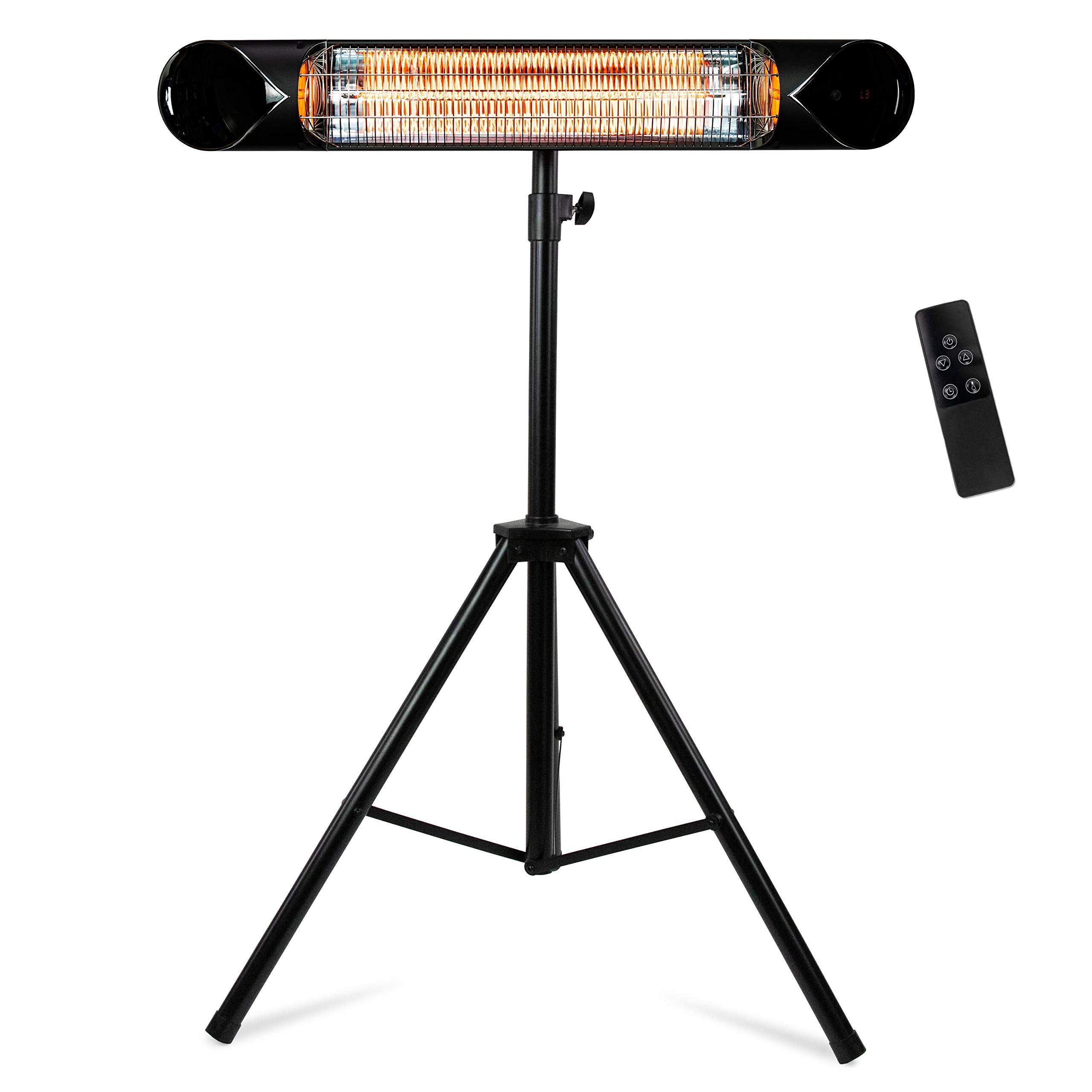 Briza Infrared Electric Patio Heater - Indoor/Outdoor Heater - Portable Wall/Garage Heater - 1500W - Use With Stand - Mount To C