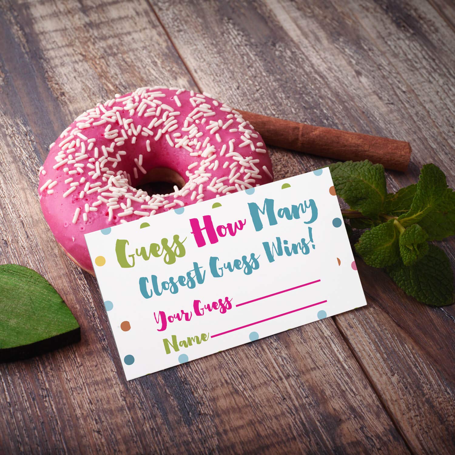 Candy Guessing Game Cards,50-Pack,Games Activities And Decorations.