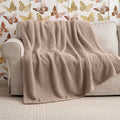Light Brown 300Gsm Xl Throw Super Soft Blanket For Couch Sofa Bed Cozy Blankets For Women Girls Cute Fleece Fluffy Blanket For F
