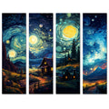 FitIn Trends Starry Night Wall Panel D4  Artistic Van Gogh Inspired Wall Art | Decorative Mdf Panel For Living Room, Bedroom A