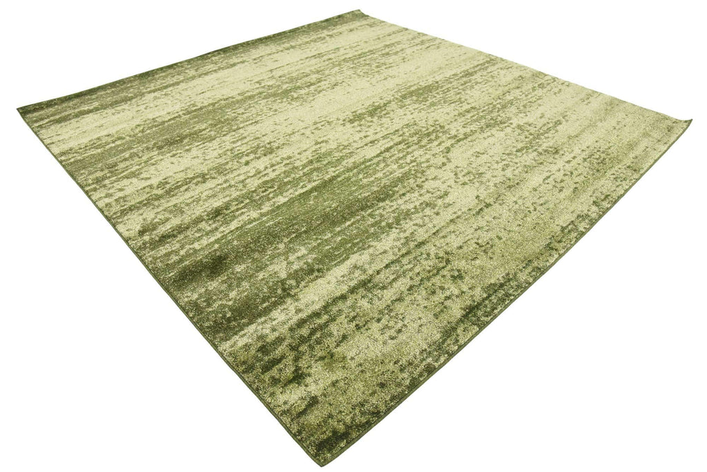 Unique Loom Del Mar Collection Area Rug - Lucille (7' 10'' Square, Green/ Hunter Green)