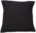 Fresh Ideas Poplin Tailored Pillow Sham, Euro, Black