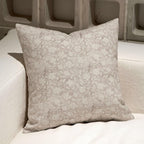 Domvitus Floral Pillow Covers 18X18, Throw Pillows For Couch, Floral Print Pillow Cover, Decorative Neutral Accent Throw Pillow Covers For Living Room, 1Pc, Neutral