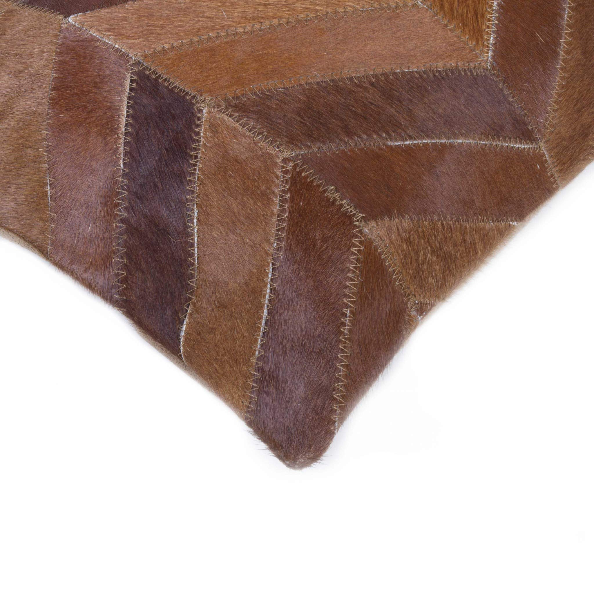 HomeRoots Cowhide, Microsuede, Polyfill 12' x 20' x 5' Tan - Pillow
