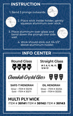 Aluminum Wick Holders - 50 Pack (Approx.) - For Stand Up Wicks In Oil Cup Candle - Multipurpose Use - By Ner Mitzvah