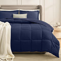 Homelike Moment Twin Comforter Set Navy Blue, Lightweight Comforter Twin Size Bed Sets, Soft Down Alternative Bed Comforter All