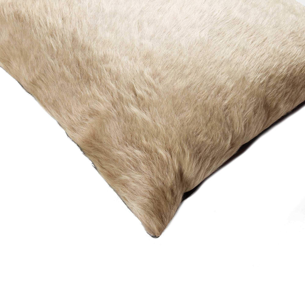 HomeRoots Cowhide, Microsuede, Polyfill 18' x 18' x 5' Natural Torino Cowhide Pillow