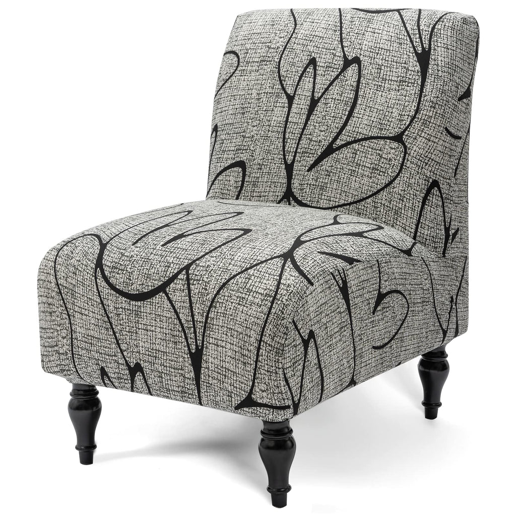 Liykimt Armless Accent Slipper Chair Cover Slipcover,Slipper Chair Without Arms Fabric Stretch Spandex Removable for Armless Cha