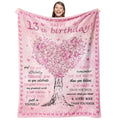 Gevuto 13 Year Old Girl Gifts For Birthday Blanket,13Th Birthday Decorations For Girls Throw 50'X40',Gifts For 13 Year Old Gir