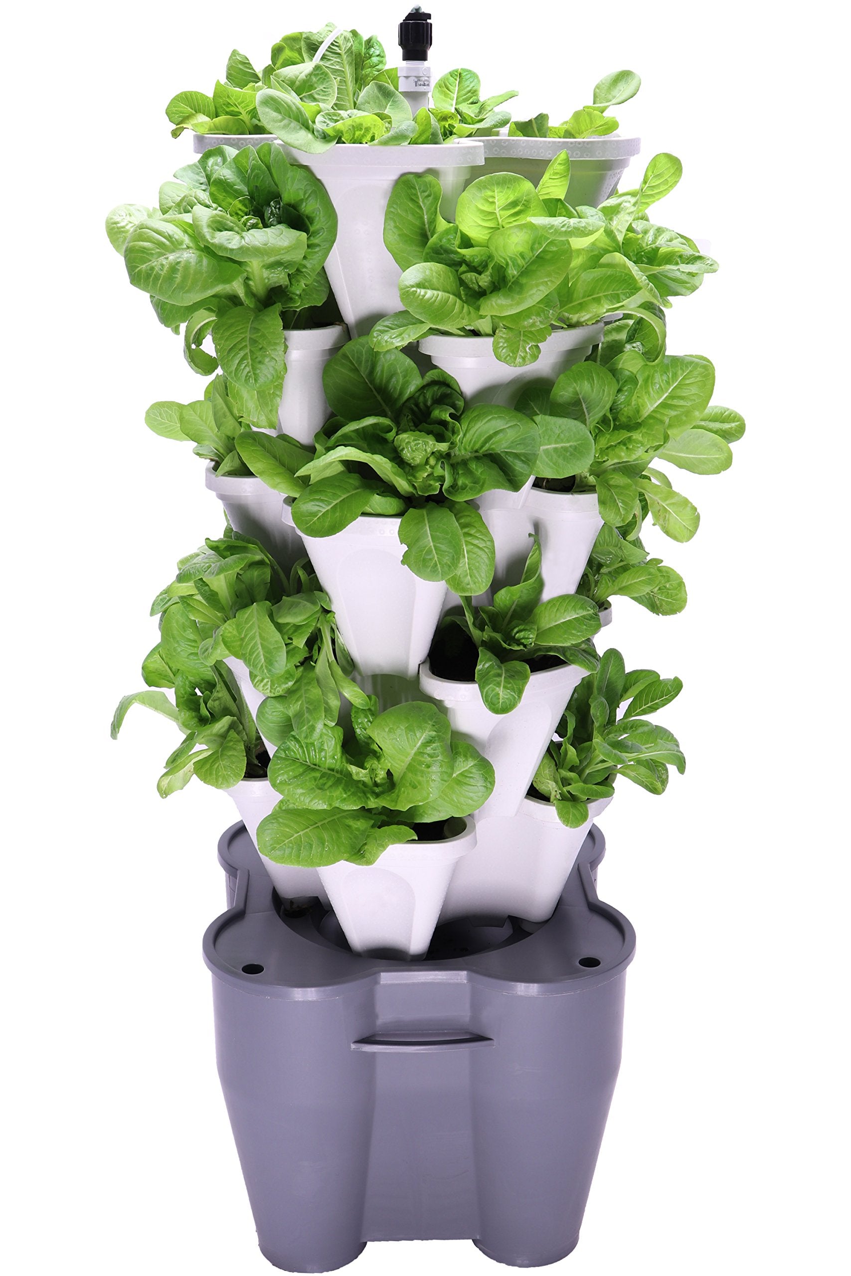 Mr. Stacky Smart Farm - Automatic Self Watering Garden - Grow Fresh Healthy Food Virtually Anywhere Year Round - Soil Or Hydropo