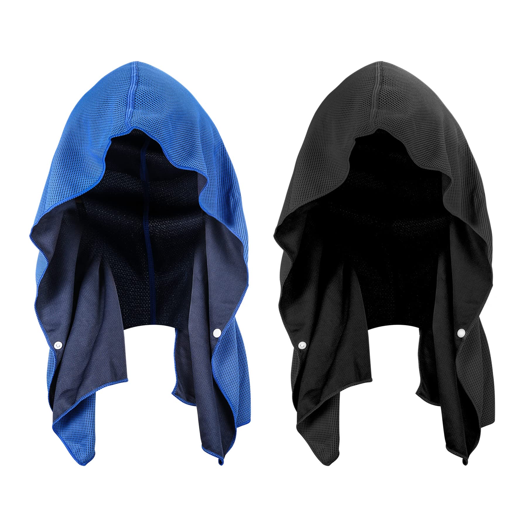 Sukeen Cooling Hoodie Towel for Men, Cooling Towels for Neck and Face UV Protection, Quick Drying Absorbent Sport Workout Campin